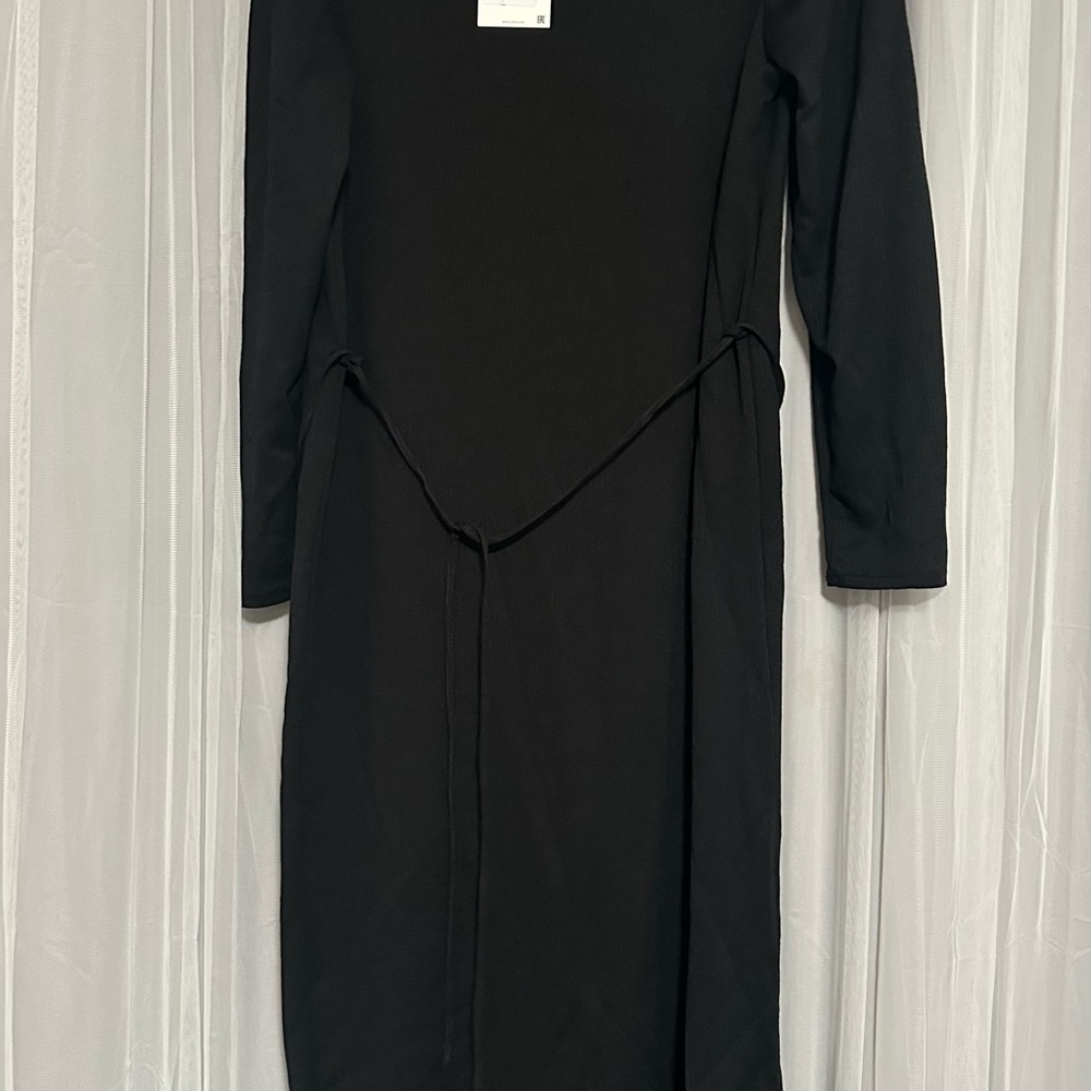 Zara Classic Black Long Sleeve Dress